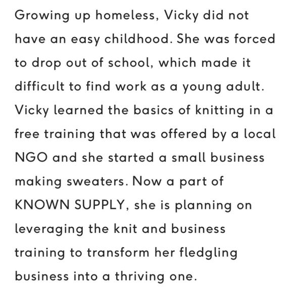 Known Supply Handmade Chunky Pom Knit Beanie Hat Black Fair Trade NWT - Picture 8 of 10